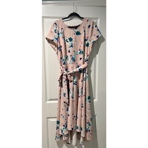 BEAUTIFUL size 14 High-Low Spring/Summer floral watercolor dress, Lane Bryant 🌷